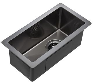 Мойка кухонная Paulmark Klein PM202344-GM воронёная сталь